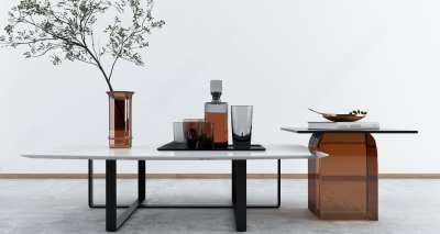 现代茶几3D模型下载